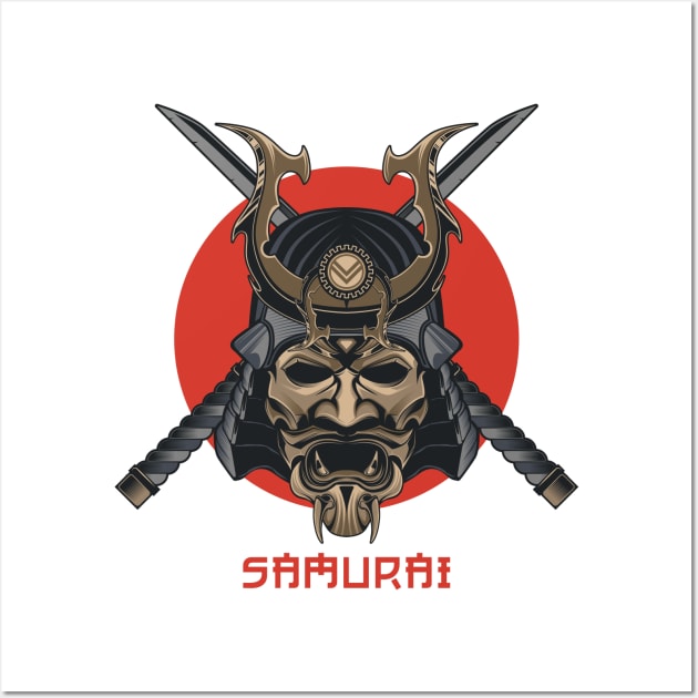 samurai warrior Wall Art by Wisdom-art